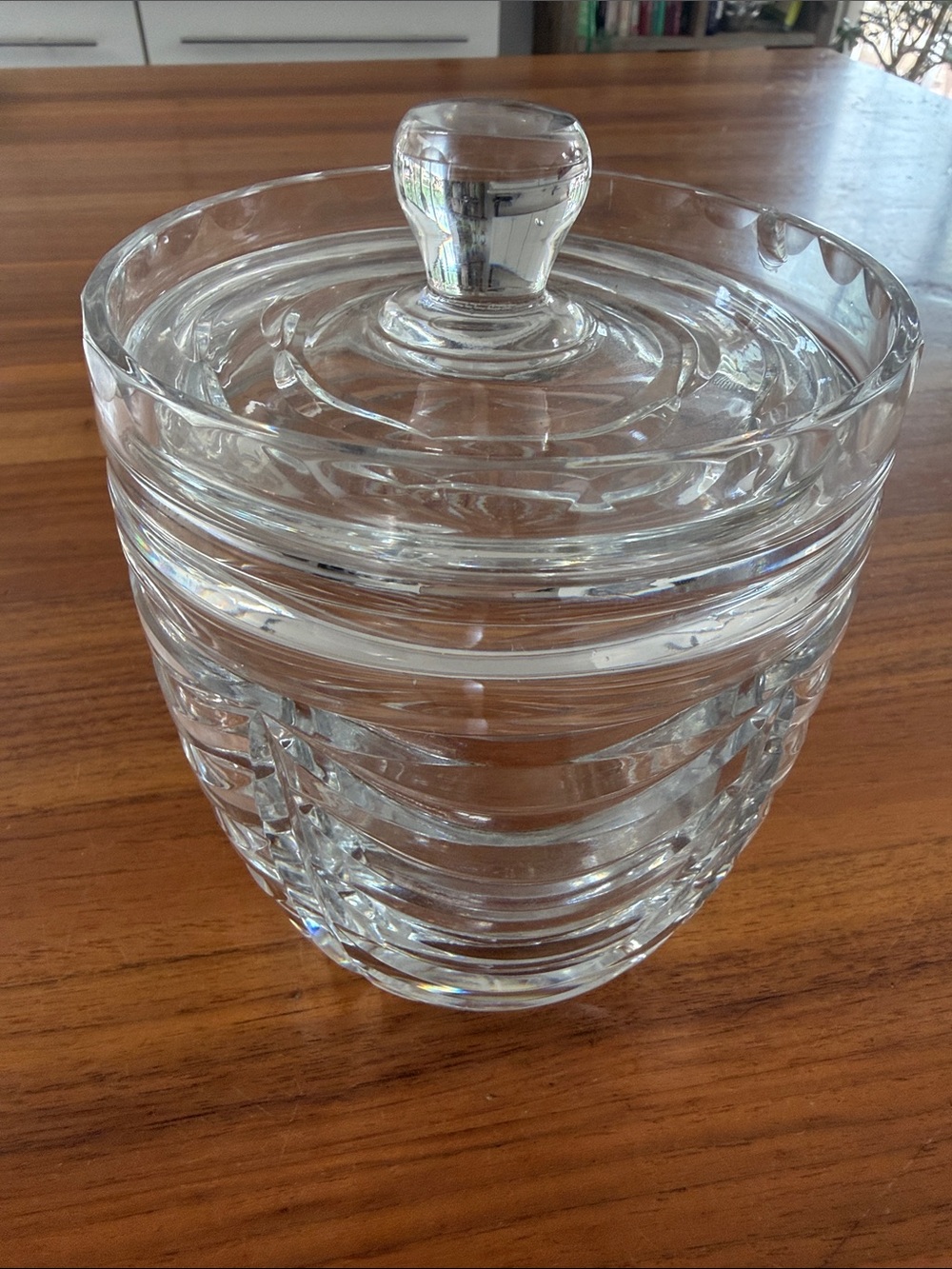 vintage Tiffany & Co. Royal Brierley Crystal Swag Box / Biscuit Jar